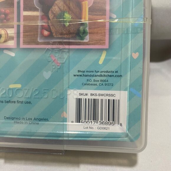 Cupcake Sandwich Cutter Lunch Set by Handstand Kitchen Clear Box Pink Cutter - Picture 9 of 9